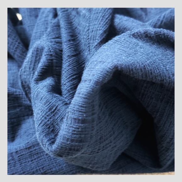 Madewell Texture + Thread Dress Navy Blue Faux Wrap Side Tie Sleeveless V-Neck… - Picture 9 of 15